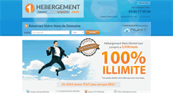 Desktop Screenshot of 1hebergement.com